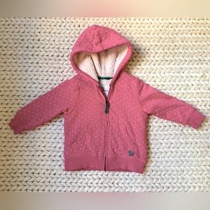 Little Girls’ Boden Sherpa Zip-up Hoodie, 3-4 T